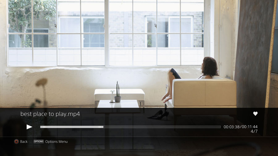 PS4 media player