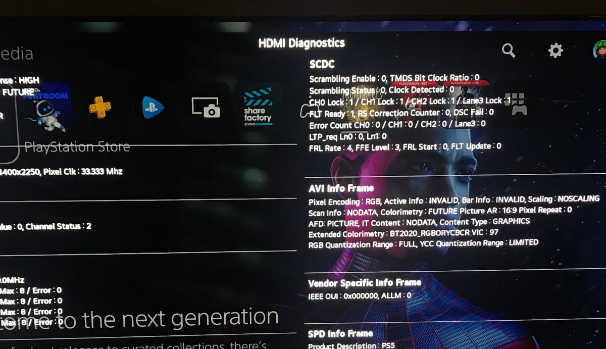 HDMI 2.1 in PS5