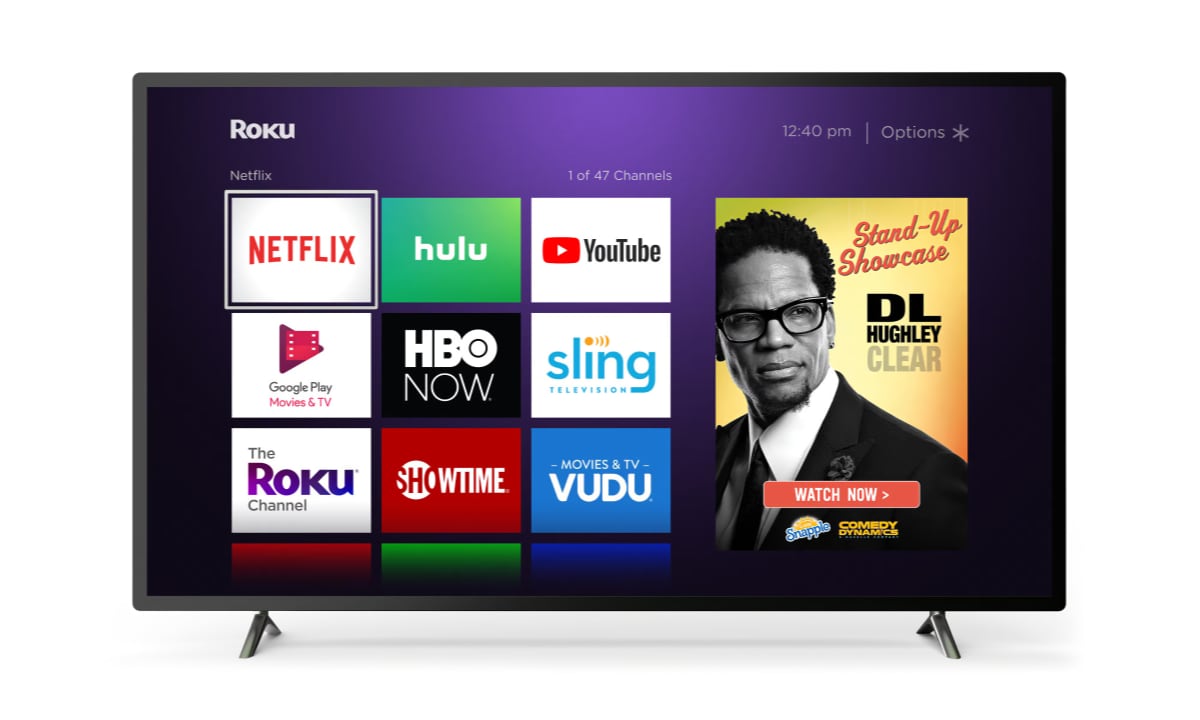 Roku home screen ads