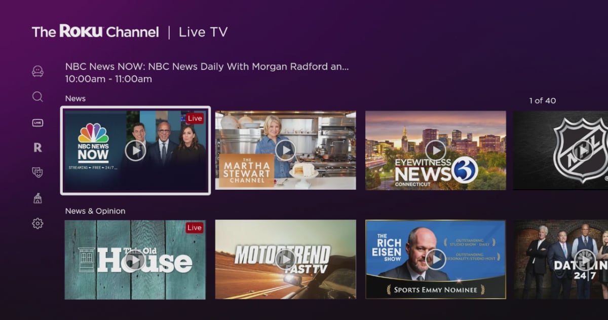 The Roku Channel is now available as a Google TV app