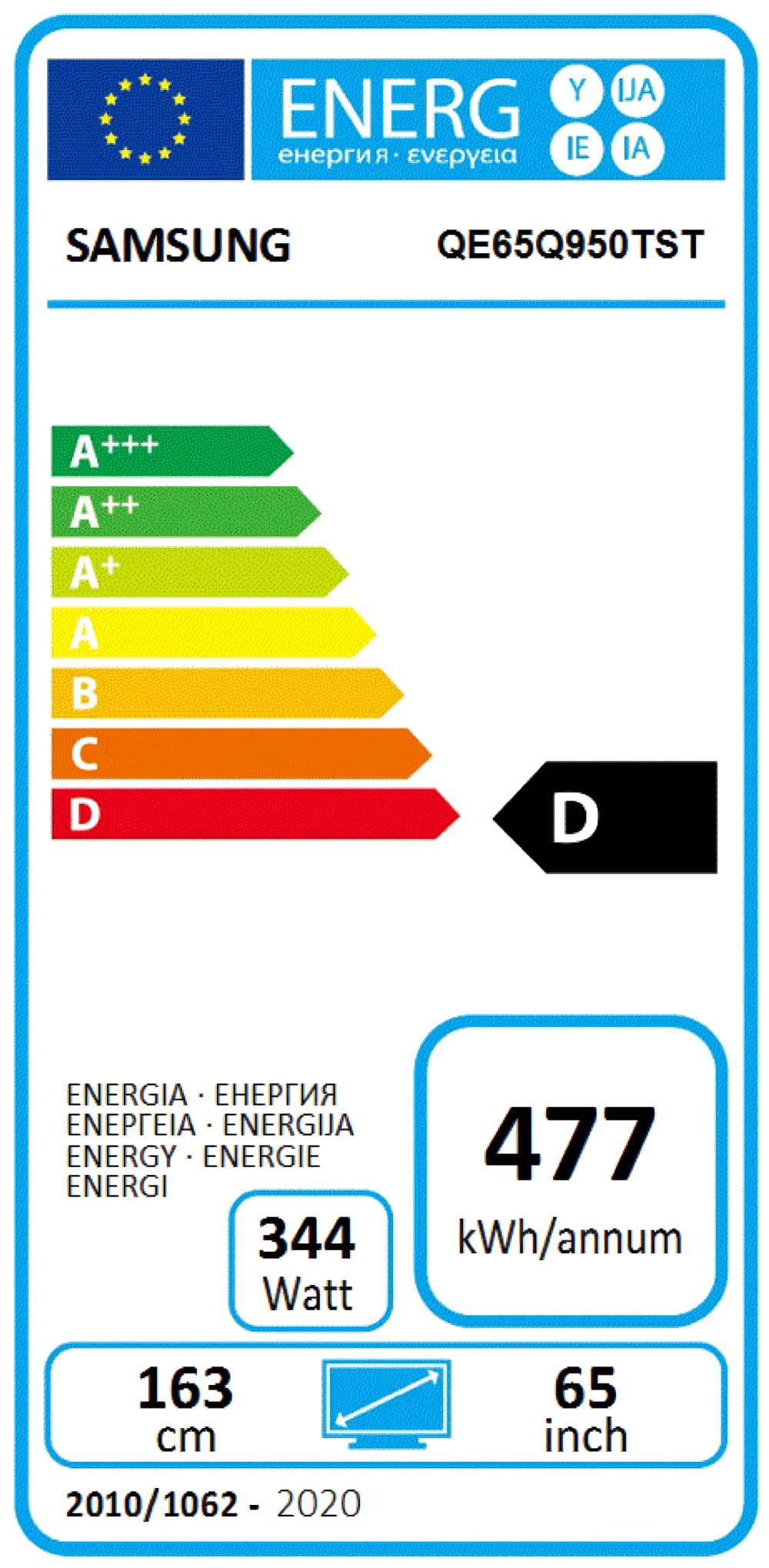 Samsung QLED energy consumption