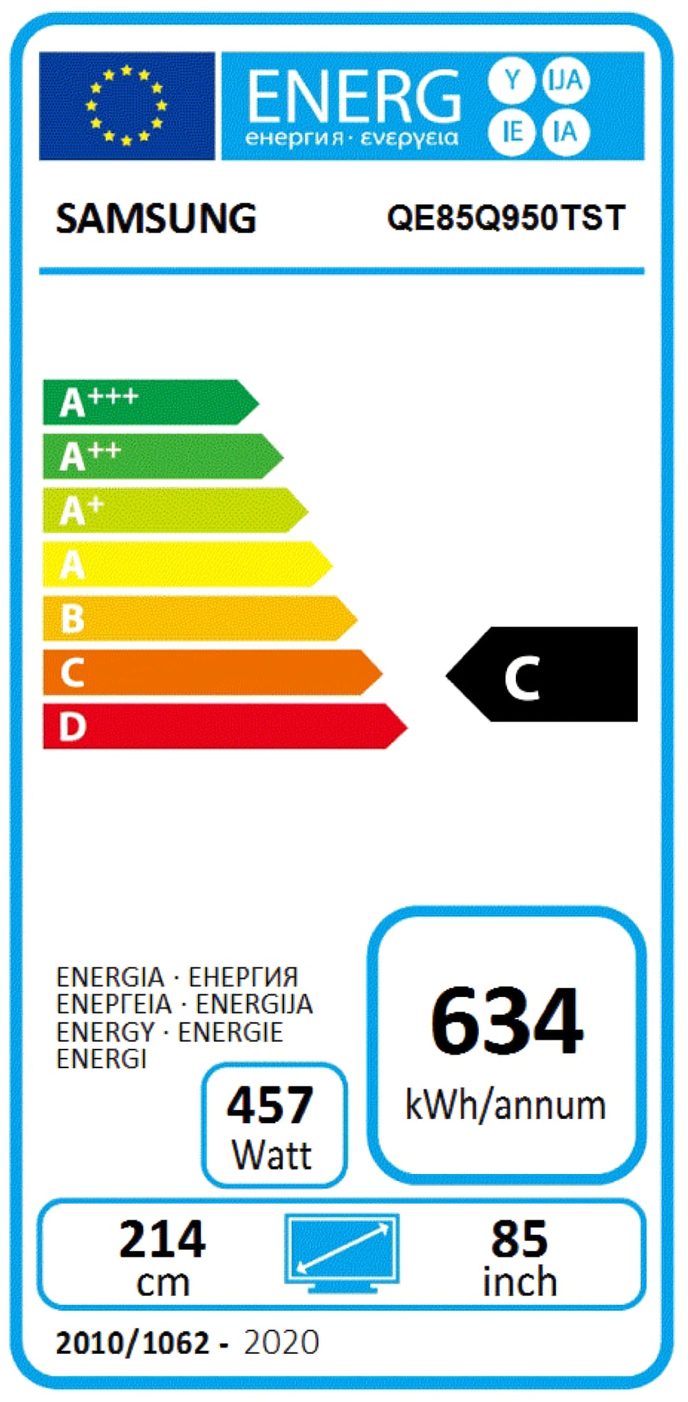 Samsung QLED energy consumption