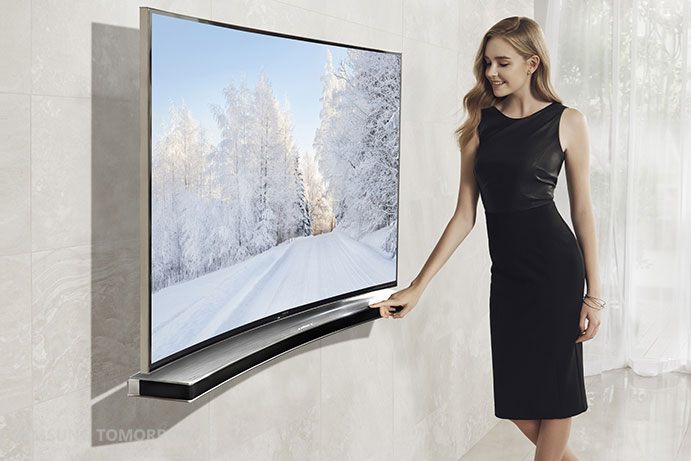 Samsung’s curved soundbar Samsung’s curved soundbar
