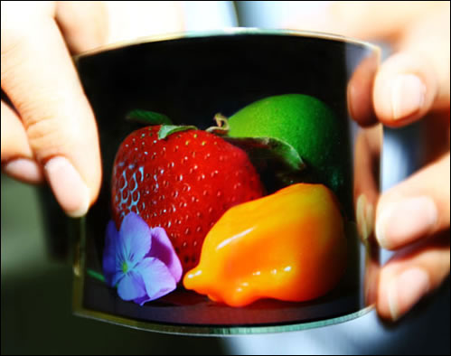 Click to enlarge Flexible Samsung OLED panel