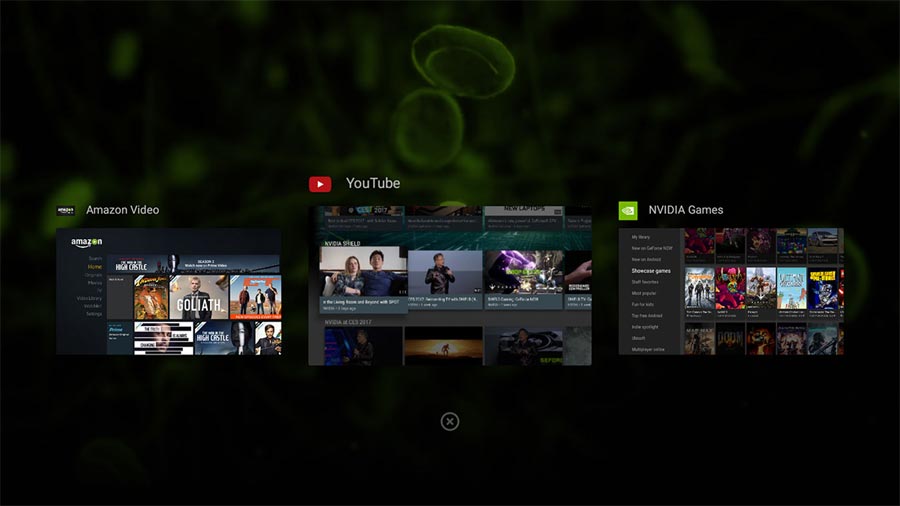 Recent apps screen