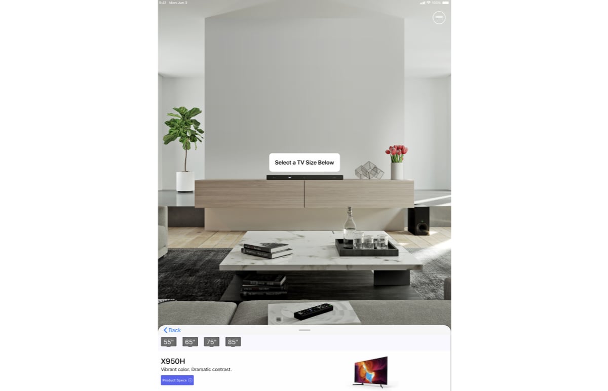 Sony TV AR app Sony TV AR app