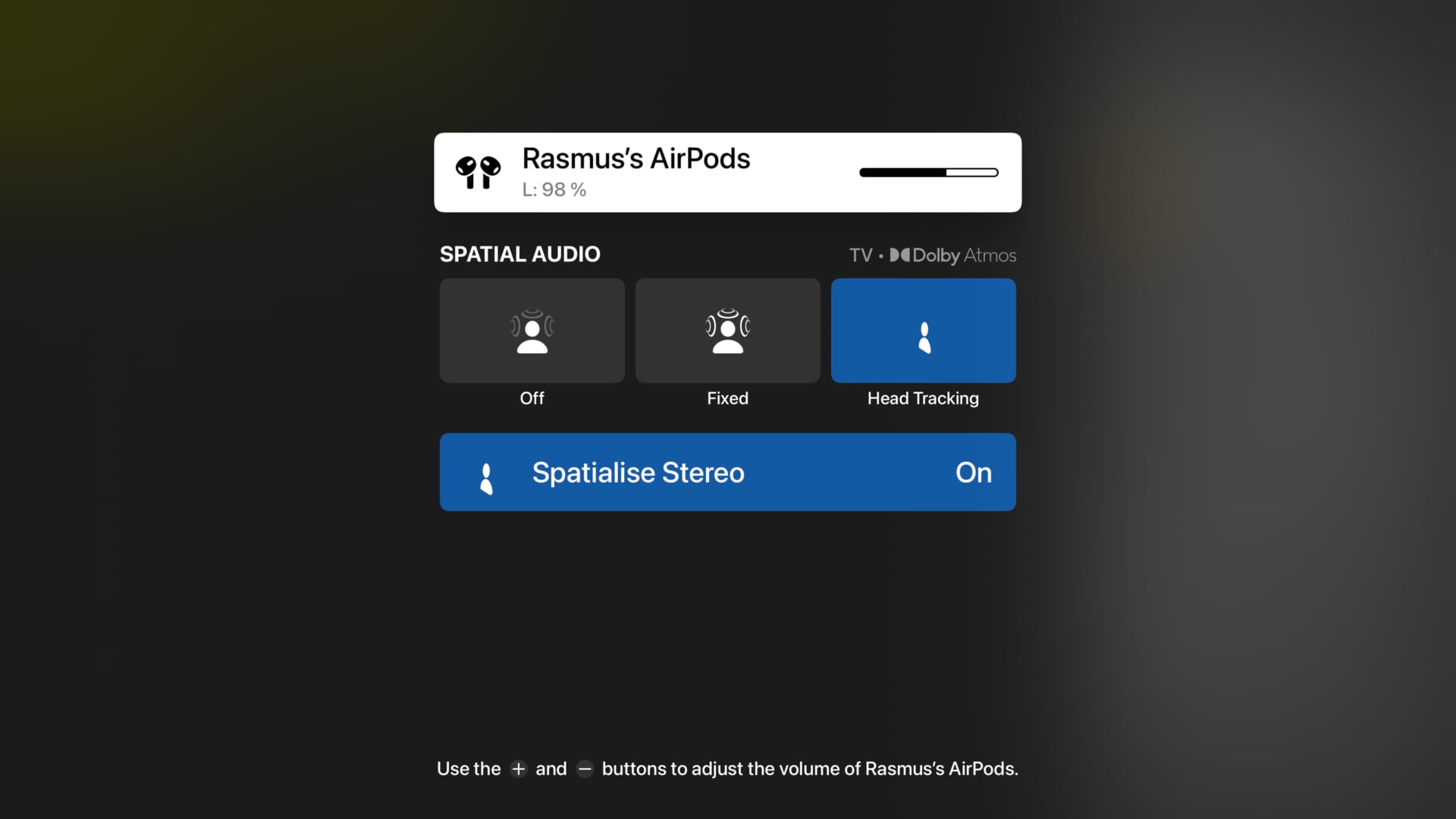 Apple TV Spatial Audio Apple TV Spatial Audio