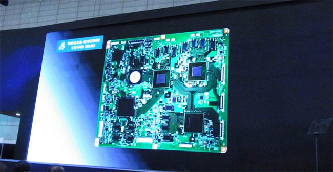 Click to enlarge Toshiba’s glasses-free 3DTV uses a CEVO engine chip