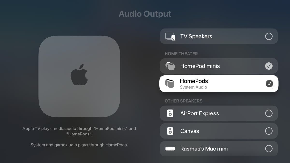 tvOS 27.2 HomePods