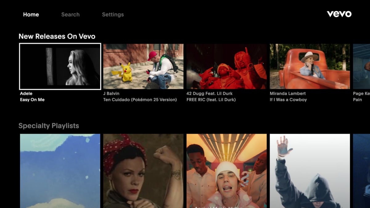 Vevo Android TV