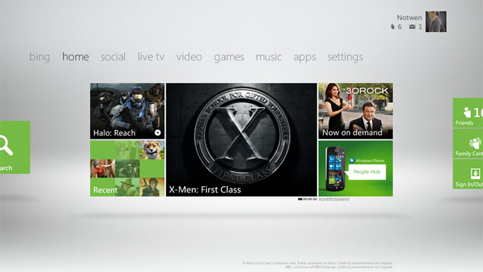 Click to enlarge Xbox tiles