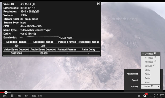YouTube in 4K and 60fps YouTube in 4K and 60fps