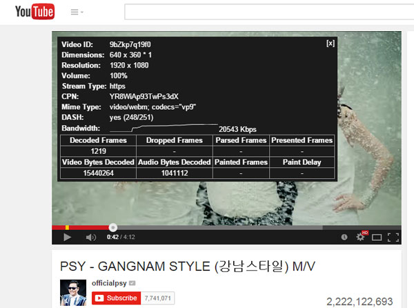 YouTube HTML5 player with VP9 YouTube HTML5 player with VP9